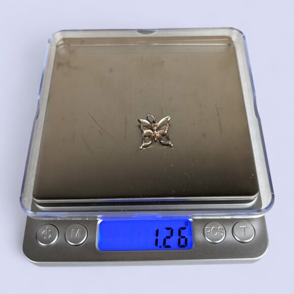 (2/$20) Vintage Sterling Butterfly Cut Out Charm - Picture 6 of 6